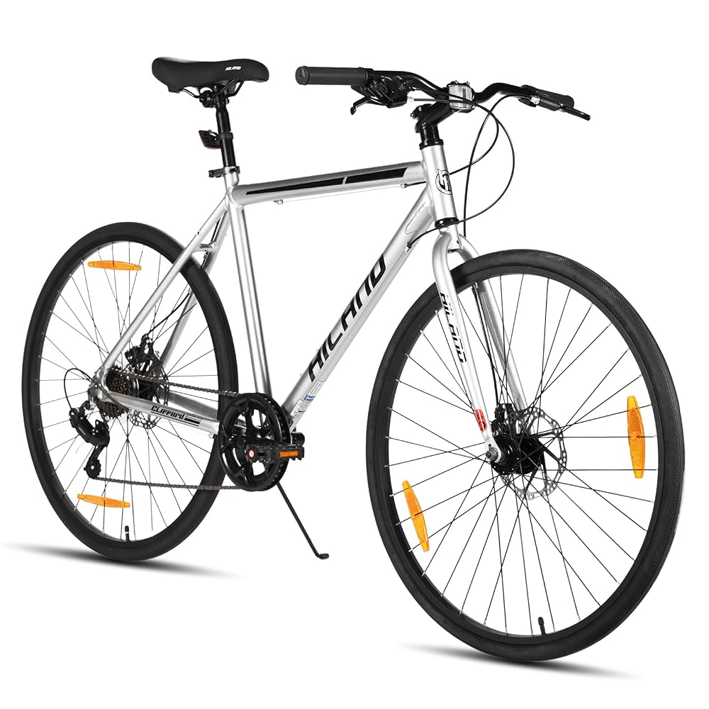 【美品】HILAND ロードバイク 700c ホワイト Lサイズ 2×7 Amazon | HILAND 700C ロードバイク シマノ製7段変速 ディスク